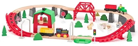 Trenuleț Woody - Fermă, 60 piese