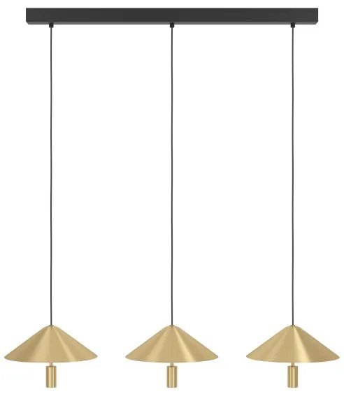 Lustră LED dimabilă pe cablu Eglo 390272 PARAGUAY 3xLED/12W/230V 3000K auriu