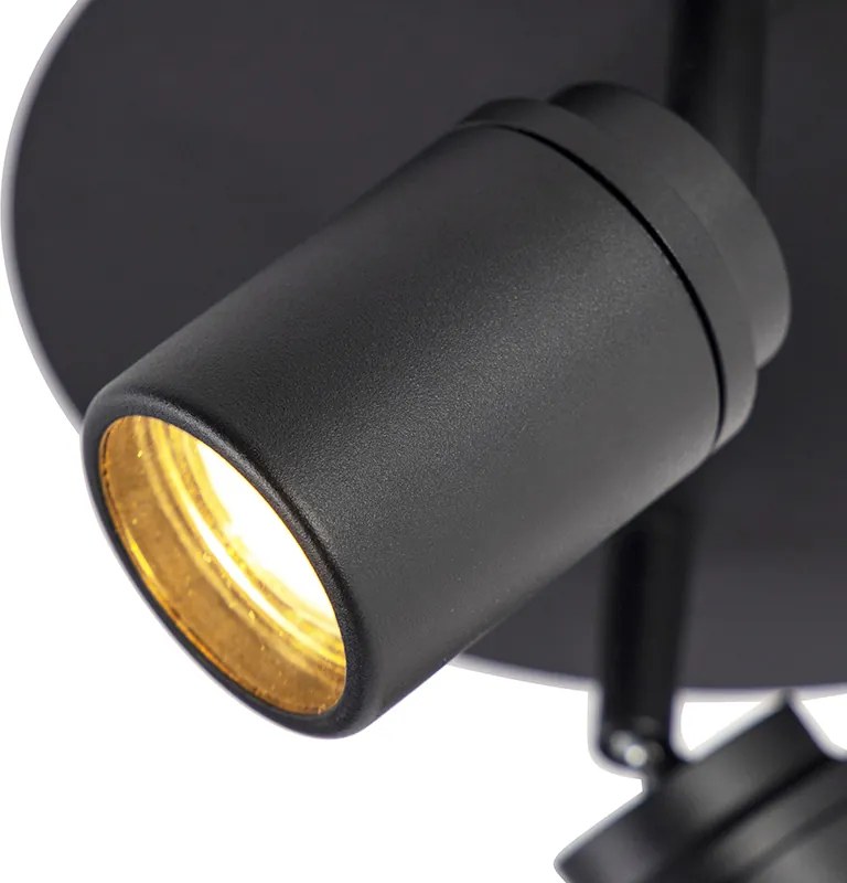 Spot modern inteligent negru, incl. GU10, 2 lumini, IP44 - Ducha