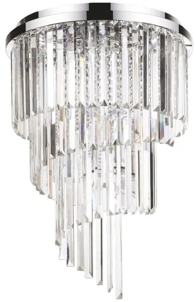 Lustră de cristal aplicată Ideal Lux CARLTON 12xE14/40W/230V crom