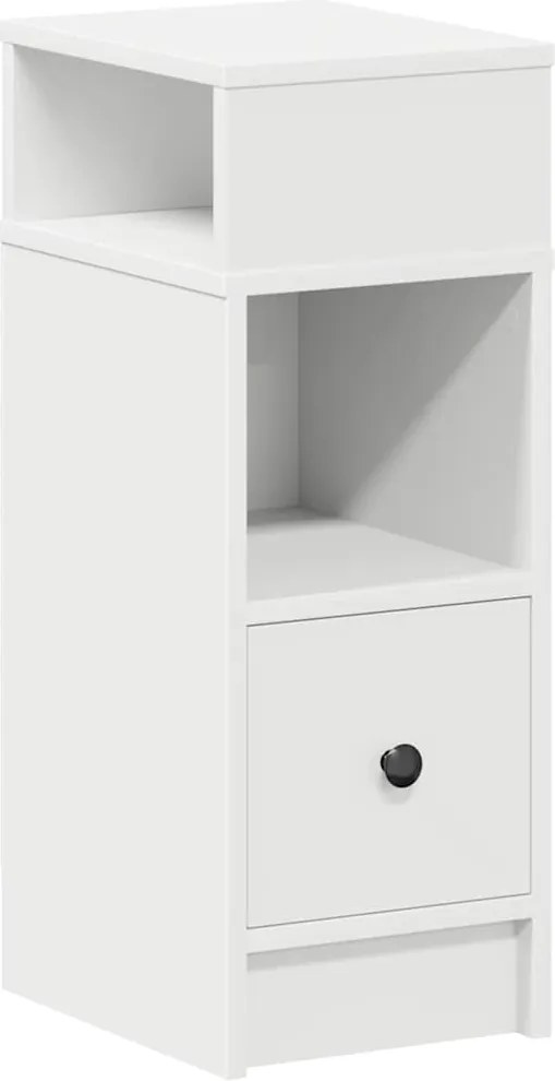 vidaXL Noptiera cu sertar alb 25x31x66 cm