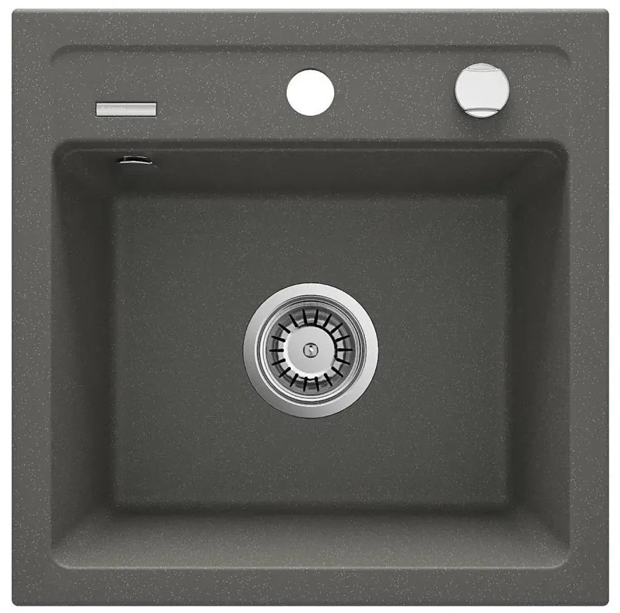 Chiuvetă de bucătărie Deante ZORBA ZQZ_T103, 44 x 44 cm, granit/antracit
