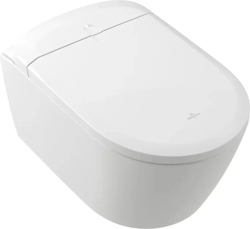 Set vas WC suspendat Villeroy&Boch Supreo Select rimless cu functie de bideu electric si capac softclose alb alpin