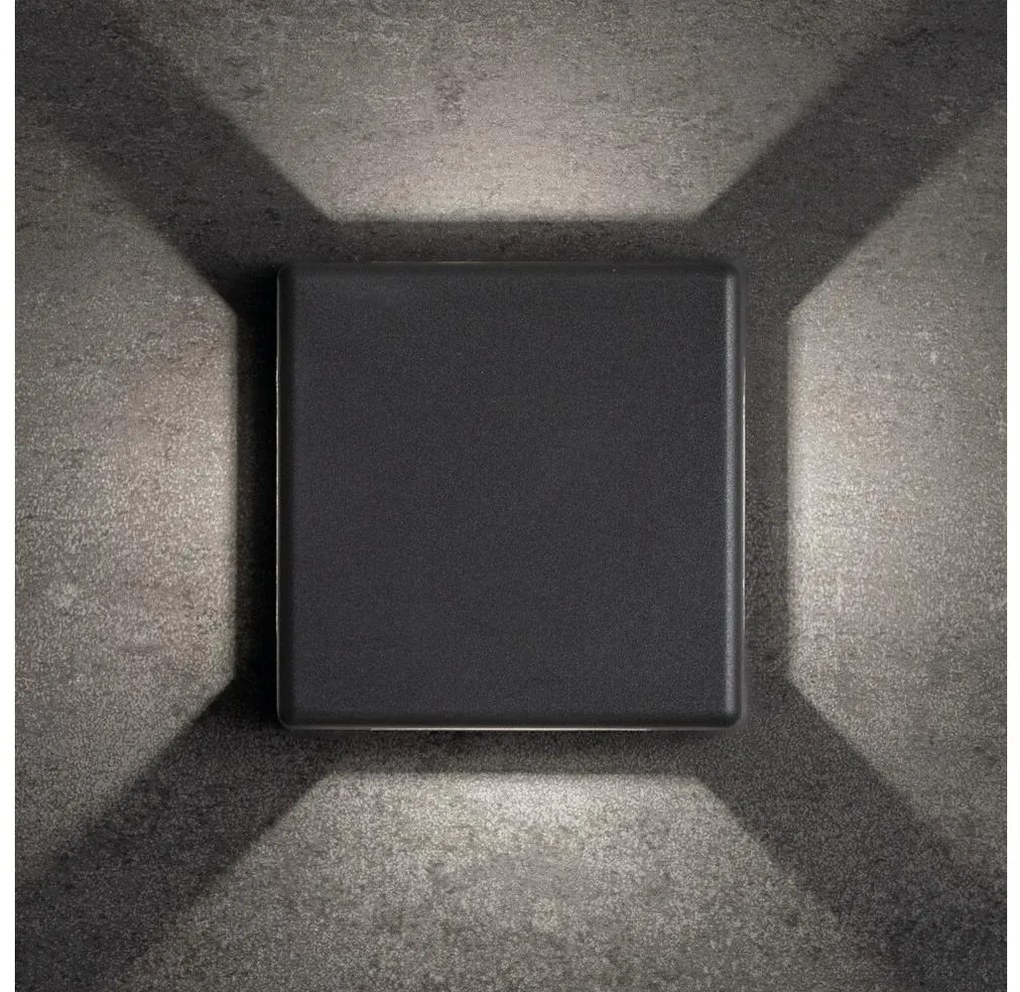 Kanlux 39181 - Aplica LED de exterior REFAZI, 6W, 230V, IP54, antracit