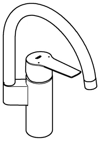 GROHE START 30469000 - Baterie pentru chiuvetă cu pipă înaltă, crom lucios