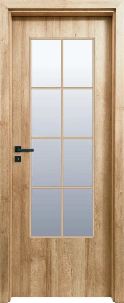 Usa HDF cu toc reglabil din MDF PAL - Colectia VINTAGE 5.4 - Culoare Stejar Toc fix semirotund 90mm, Stejar, Folie Decor