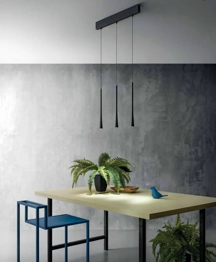 Lustra suspendata, Pendul LED slim DAFNE H-40cm alb, negru sau auriu