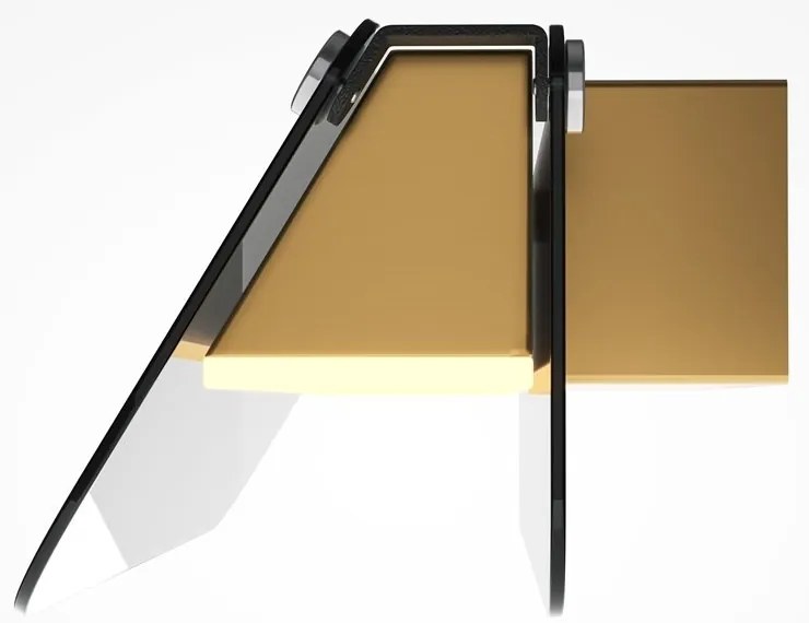 Aplica de perete LED design minimalist Flat, fumuriu