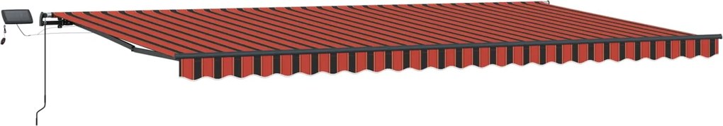 vidaXL Cortina Retractabilă portocaliu și maro 600 ×300 cm țesătură