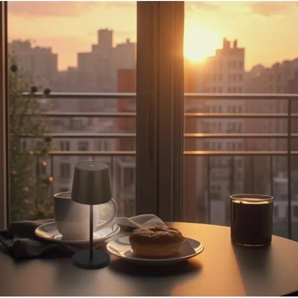 Lampă LED dimabilă de masă Briloner 7423015 LED/2,6W/5V IP44 negru