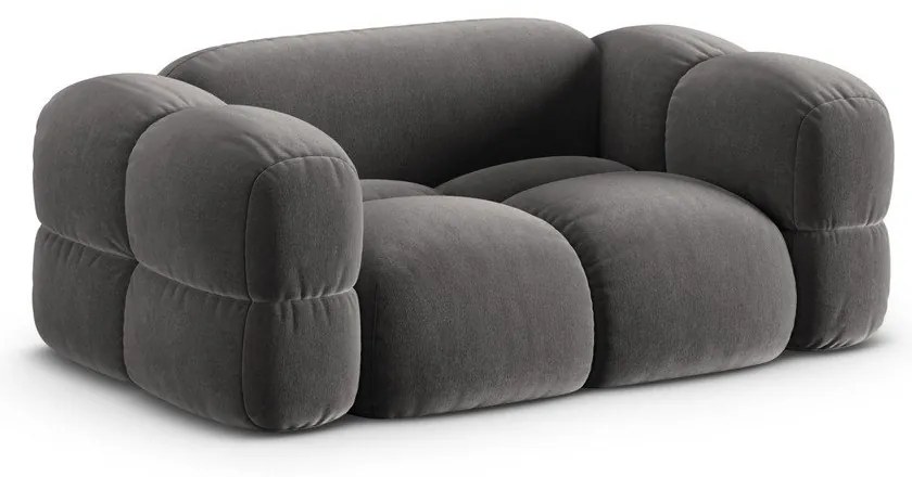 Canapea gri cu tapițerie din catifea 180 cm Loretto – Cosmopolitan Design