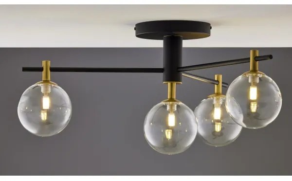 Lustră aplicată Jupiter 2034 FIGARO 4xG9/10W/230V negru/auriu/bej/transparent