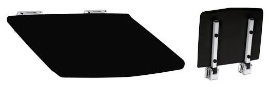 Scaun de duș 35 x 7 cm, argintiu/negru