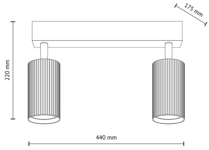Spot TUNE 2xGU10/10W/230V negru/maro
