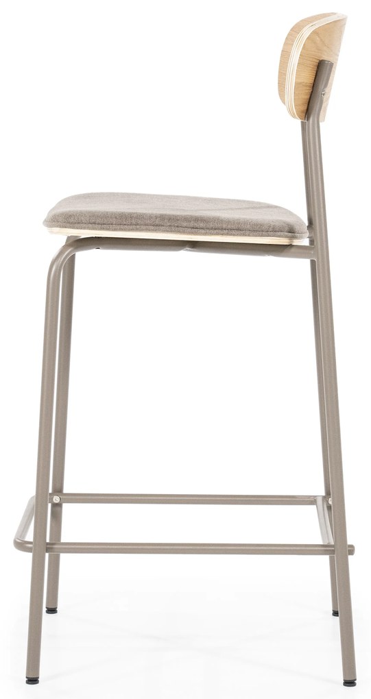 Scaun de bar Skoladin lemn de frasin taupe 95 cm