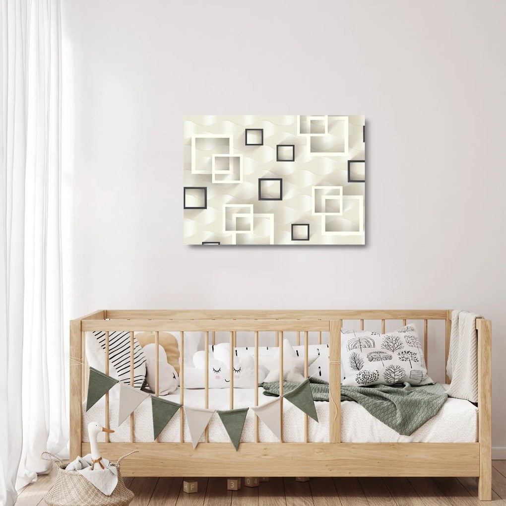 Tablou pe sticlă geometric abstract (70x50 cm)