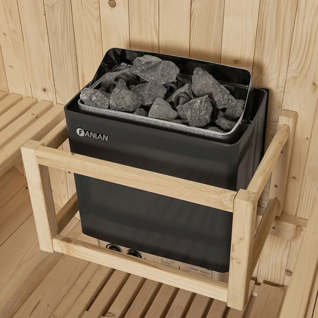 Vonkajšia sudová sauna Spitzbergen L dĺžka 190 cm priemer 190 cm (6 kW)