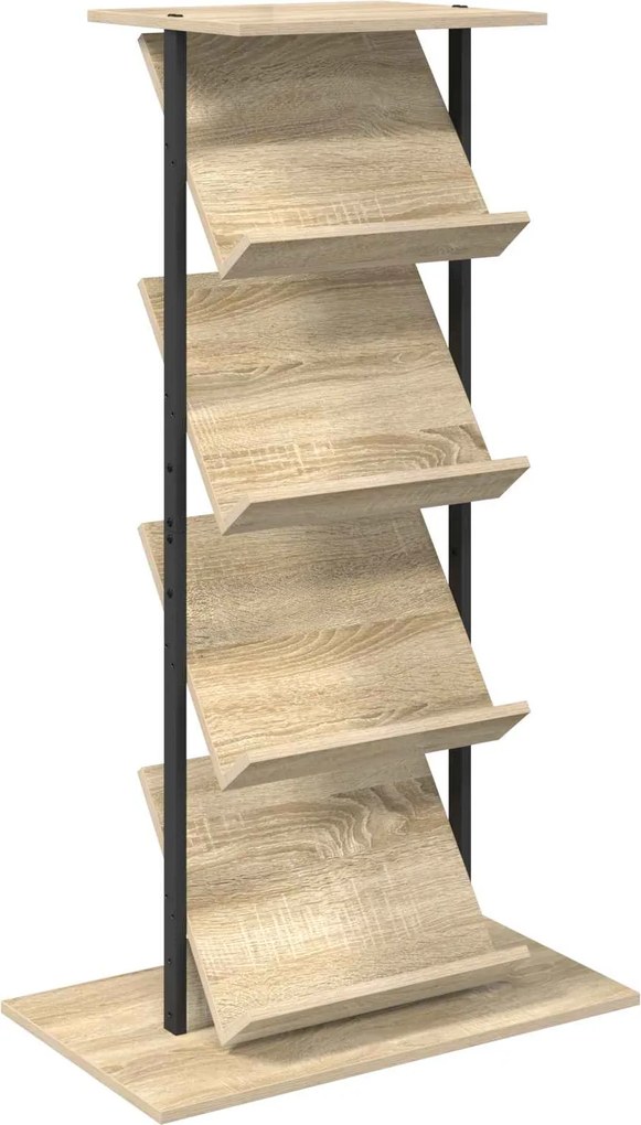 vidaXL Raft pentru reviste cu raft Stejar Sonoma 68 x 40 x 123.5 cm