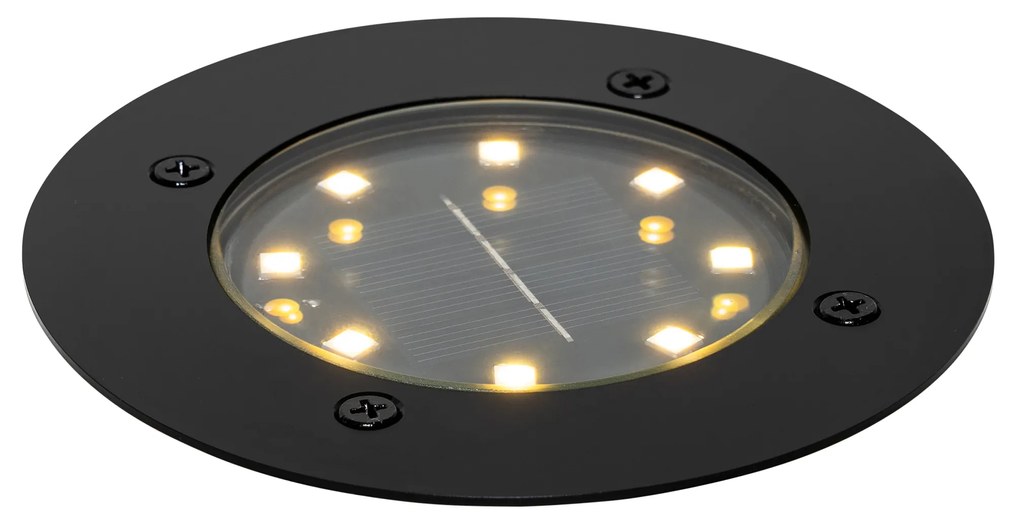 Spot modern pentru sol negru cu LED inclus IP65 solar - Terry