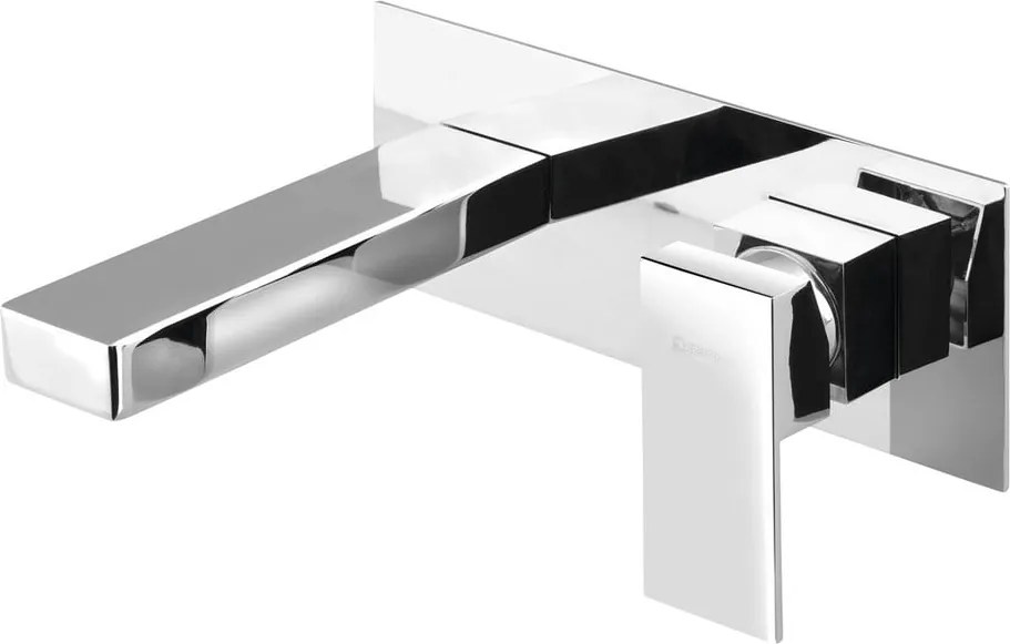 Baterie argintiu-lucios pentru chiuvetă încastrată (1 ieșire) Latus – Sapho