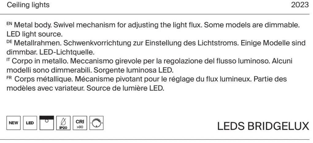 Spot LED aplicat directionabil design tehnic Yin negru, 4000K
