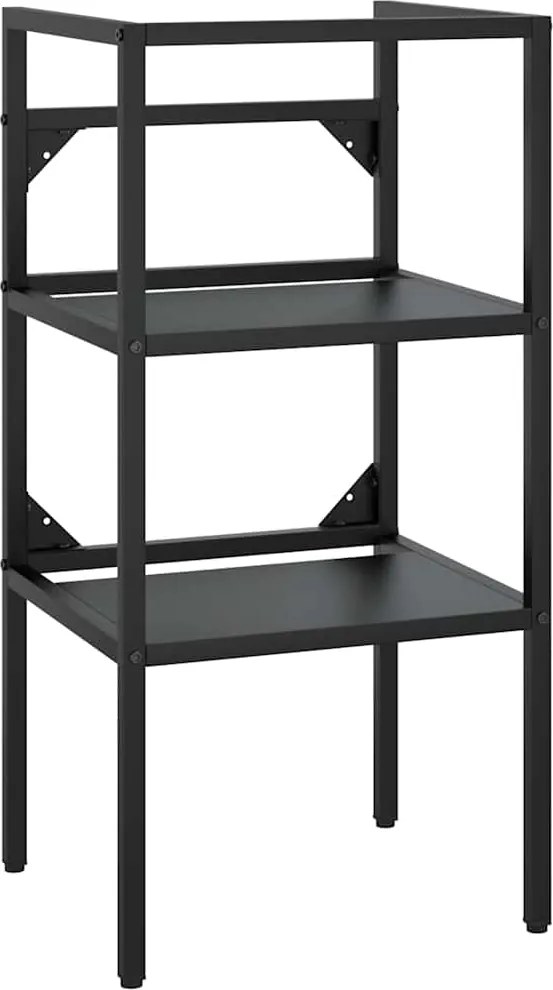 vidaXL Cadru chiuvetă de baie, negru, 40x38x83 cm, fier