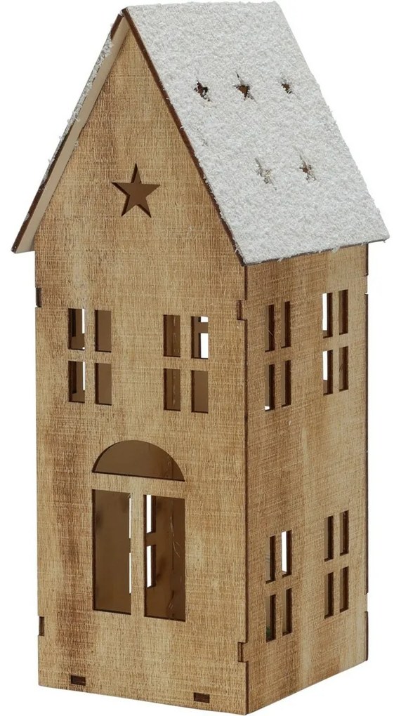 Decorațiune cu LED Snowy house I, 11 x 25 x 10 cm