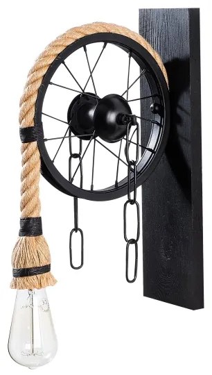 Aplica de perete EREBOS 1xE27/40W/230V negru/maro