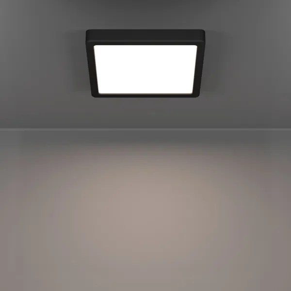 Eglo 901329 - Plafon LED pentru baie FUEVA, 10,5 W, 230 V, 22 x 22 cm, IP44, negru