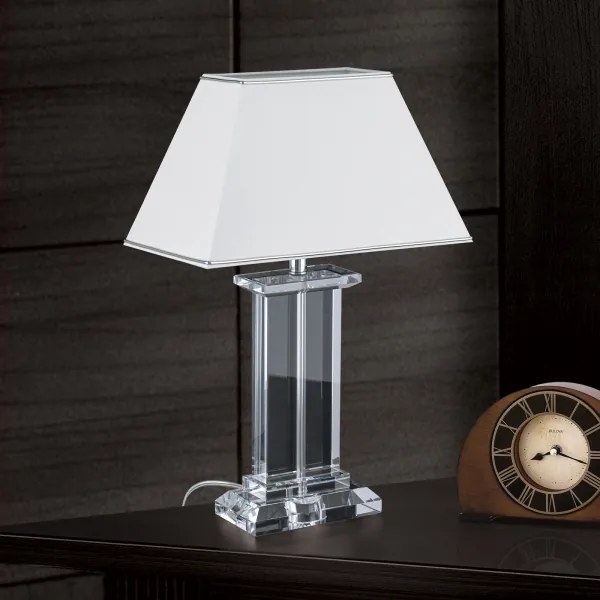 Orion LA 4-1202 - Lampă de cristal de masă VERONIQUE 1xE27/60W/230V alb/crom