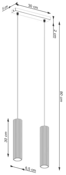 Lustră pe cablu Sollux SL.1612 KARBON 2xGU10/10W/230V verde