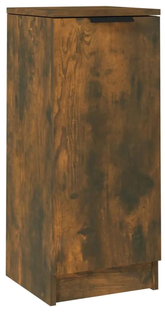 817006 vidaXL Servantă, stejar fumuriu, 30x30x70 cm, lemn prelucrat