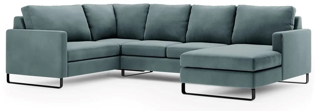 Canapea albastra in forma de U, CORNER