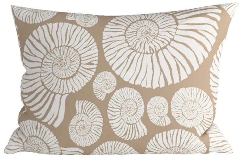 Set 2 bucati huse decorative pentru perna din microfibra SNAIL SHELL 50x70 cm, maro