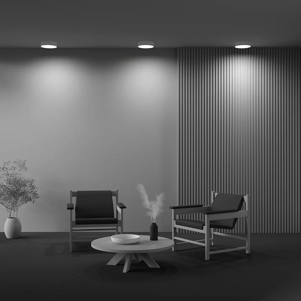 Plafoniera LED design tehnic Zoom D-22cm 3000K alba