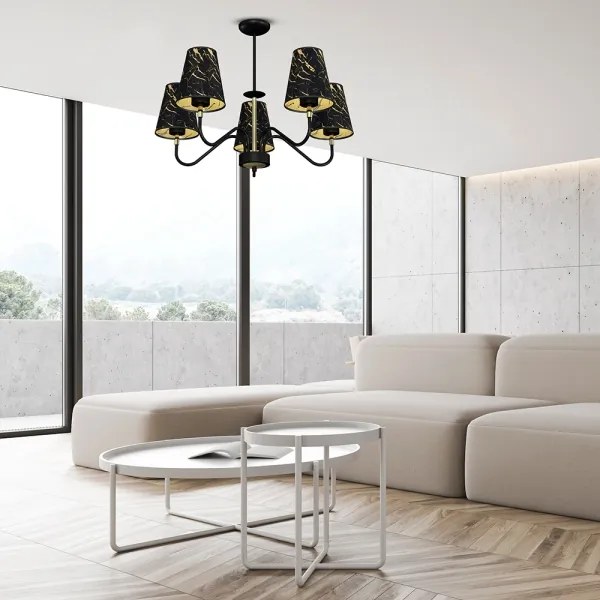 Lustră pe tijă HERMES 5xE27/60W/230V