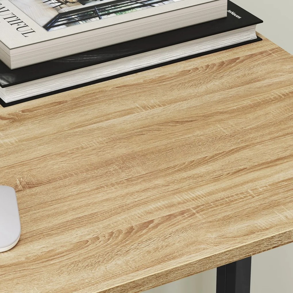 Set pentru birou – birou pliabil ZARIMO 80×40 cm stejar sonoma + scaun de birou AVOLA VELVET maro deschis