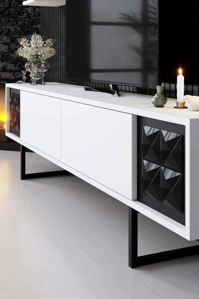 Mobilier living Buon 1 (Alb + Negru). 1072937