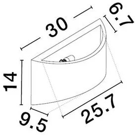 Aplica de perete ambientala din ghips ANELLO alb