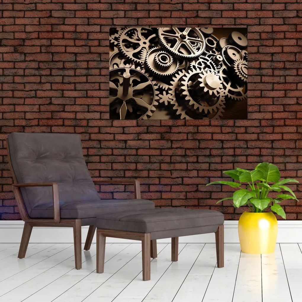 Tablou - Piese de ceas (90x60 cm)