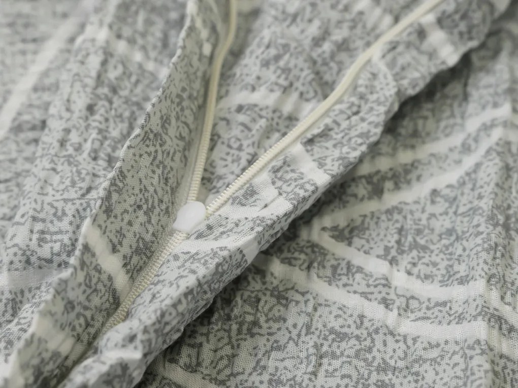 Lenjerie de pat din bumbac Renforce CREP GRAY STRIPES gri Dimensiune lenjerie de pat: 70 x 90 cm | 140 x 200 cm