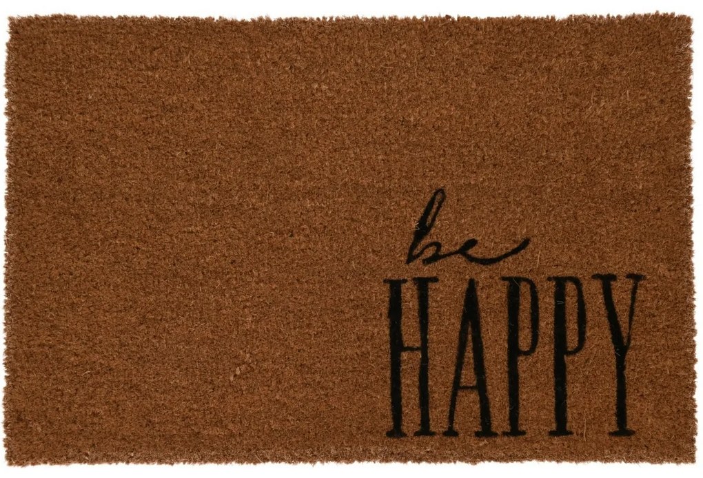 Covoraș cocos Be happy, 39 x 59 cm