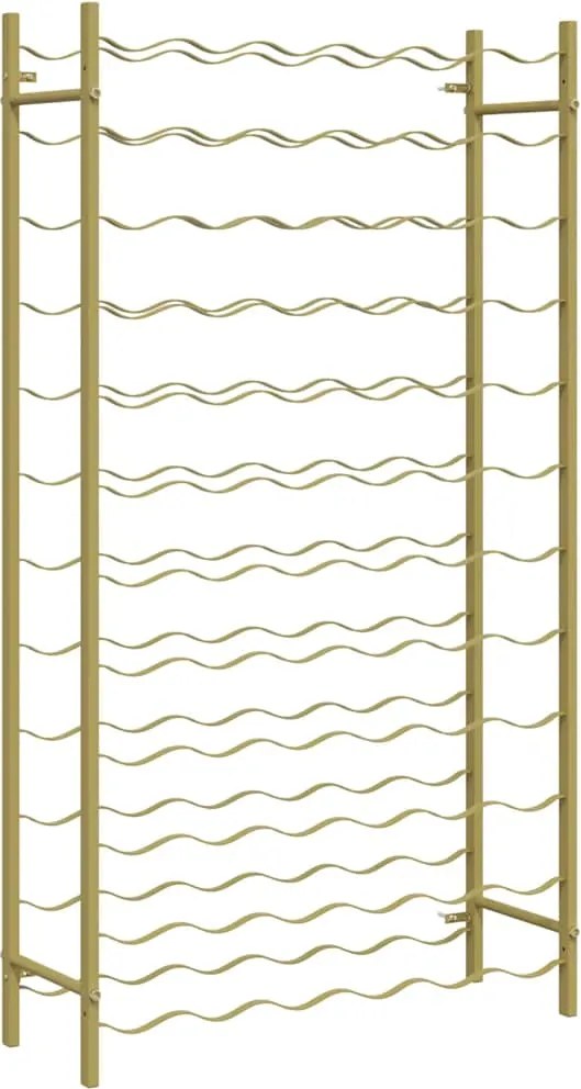 vidaXL Suport sticle de vin pentru 72 sticle, auriu,metal