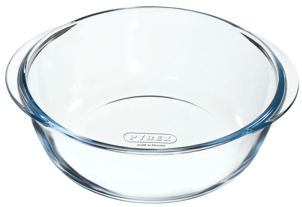 Pyrex Vas rotund din sticlă pentru cuptor, 2,3 l,26 x 23 x 8 cm