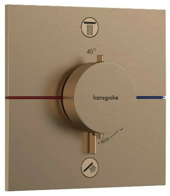 Baterie dus termostatata incastrata bronz periat Hansgrohe ShowerSelect Comfort E 2 functii