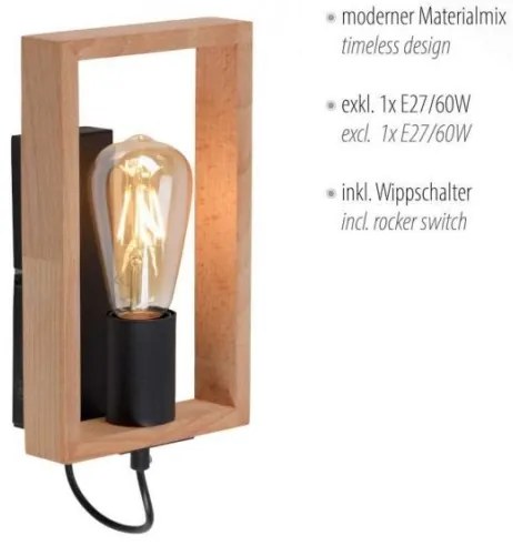 Aplică FRANKY 1xE27/60W/230V Leuchten Direkt 15654-18