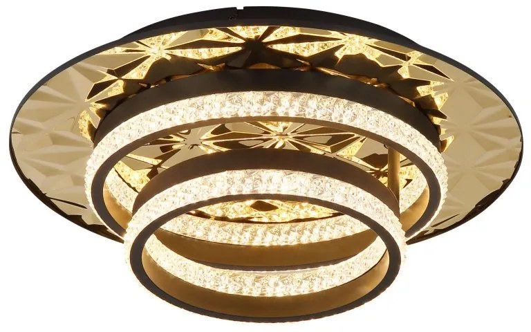 Plafoniera LED metal negru, otel auriu DELLA II