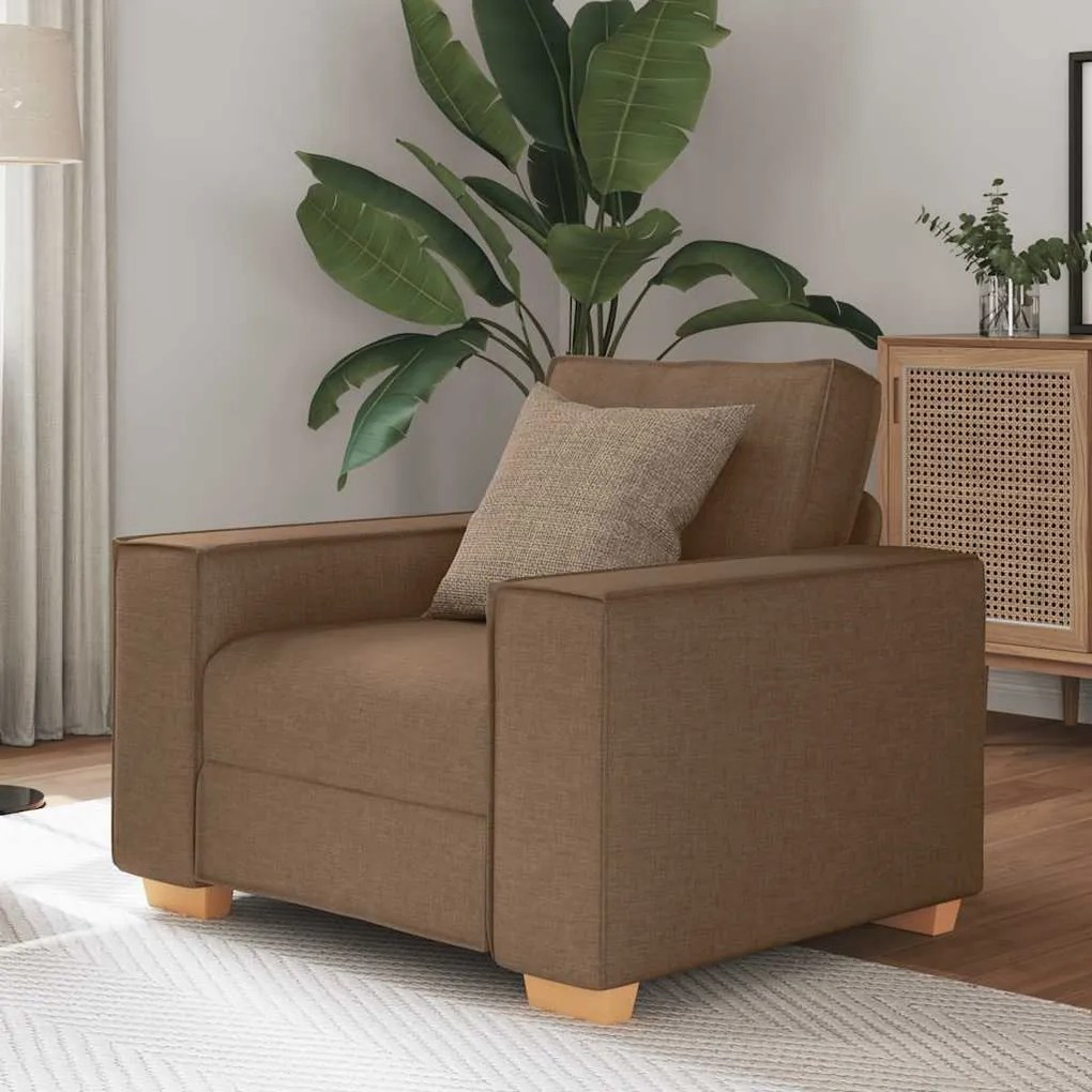 vidaXL Canapea fotoliu maro 60 cm, material textil