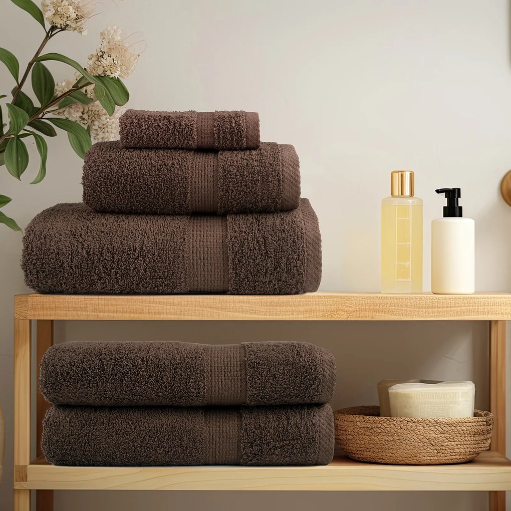 vidaXL Prosoape de spalare SOLUND 2 pcs Maro Bumbac