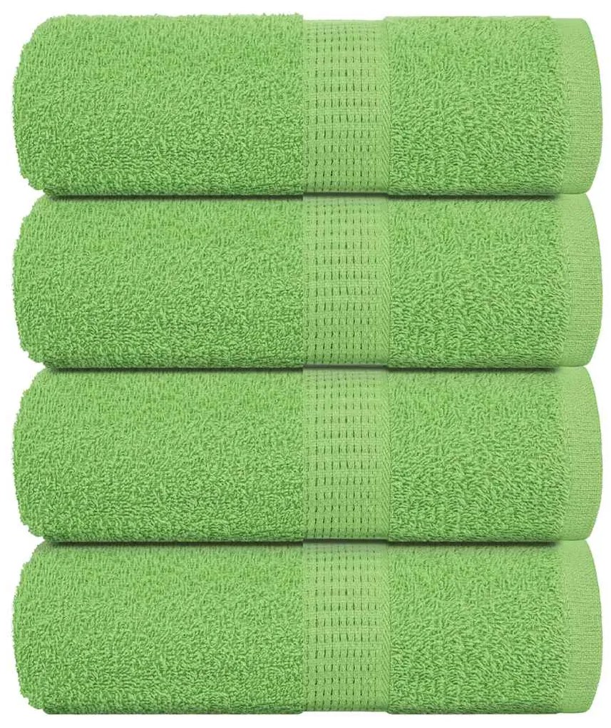 vidaXL Prosoape pentru oaspeți 4 buc Verde măr 360 g/m² 100% bumbac